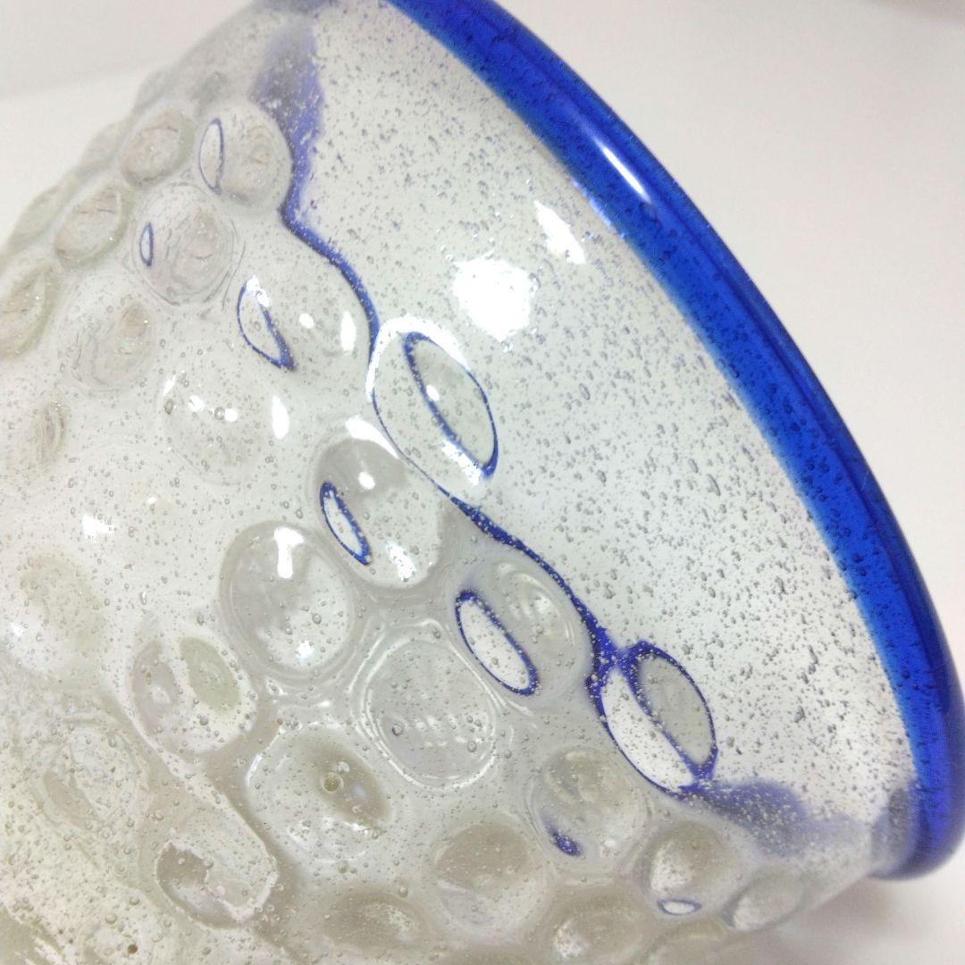 船木倭帆作　吹きガラス　深型サラダボウル