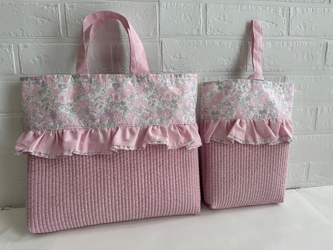 【プロフ必読！】りゅうまる　リバティ　レッスンバッグ　入園　入学　上履き袋