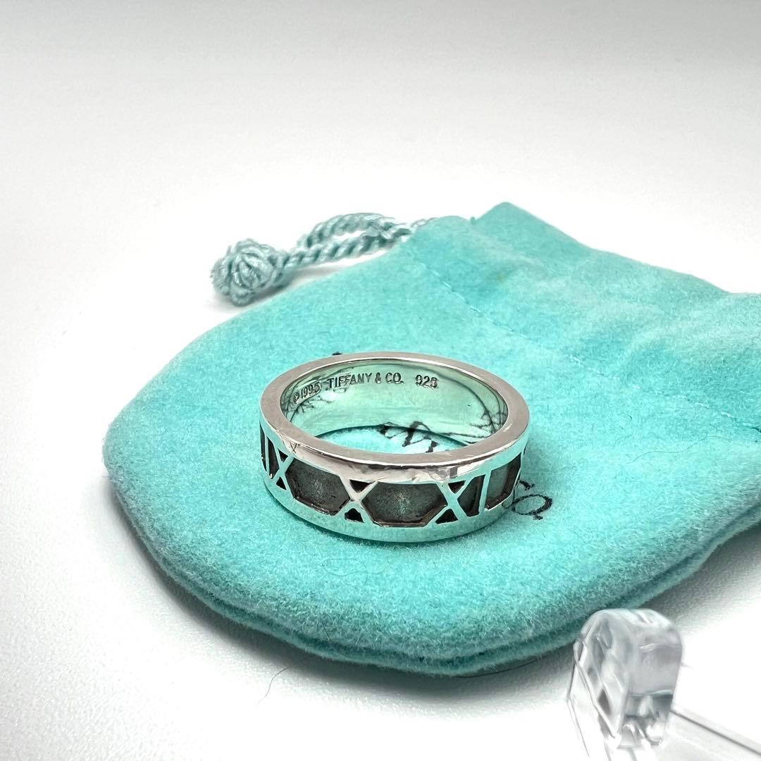 【美品】TIFFANY&Co. ティファニー アトラス リング 1995 平打ち