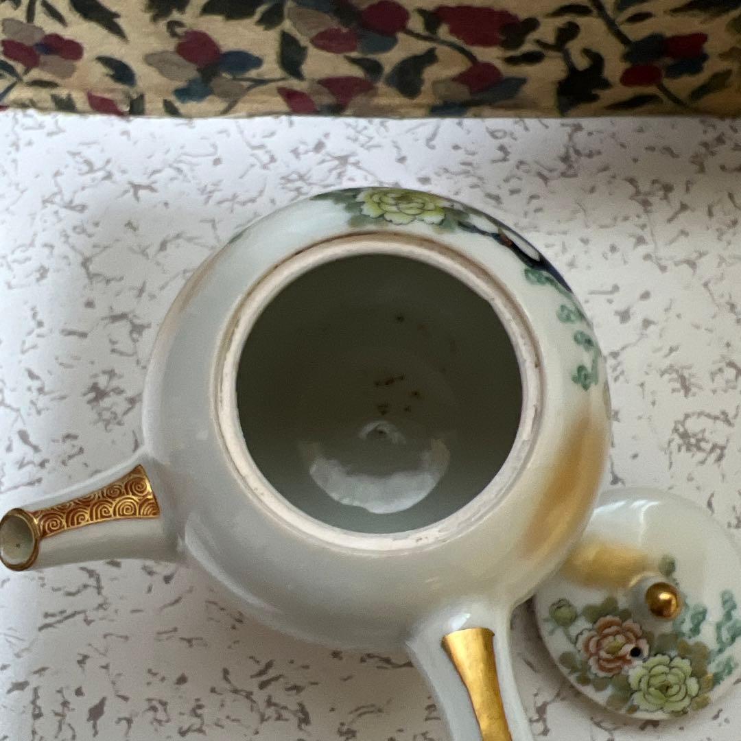 古九谷　九谷焼　花鳥図　金彩　孔雀　煎茶揃え　時代物