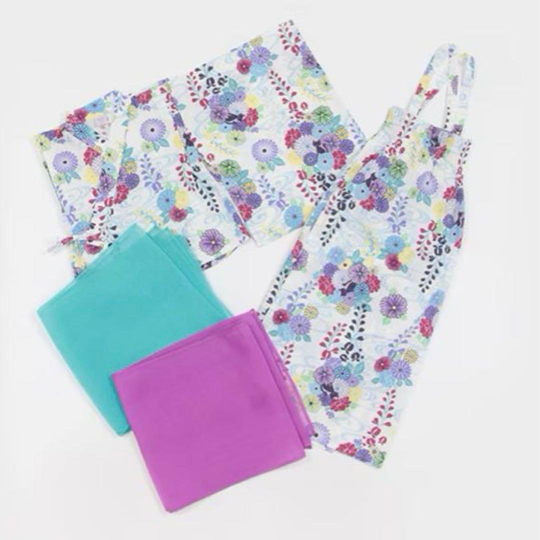 アナスイミニ　レトロ花柄浴衣　150