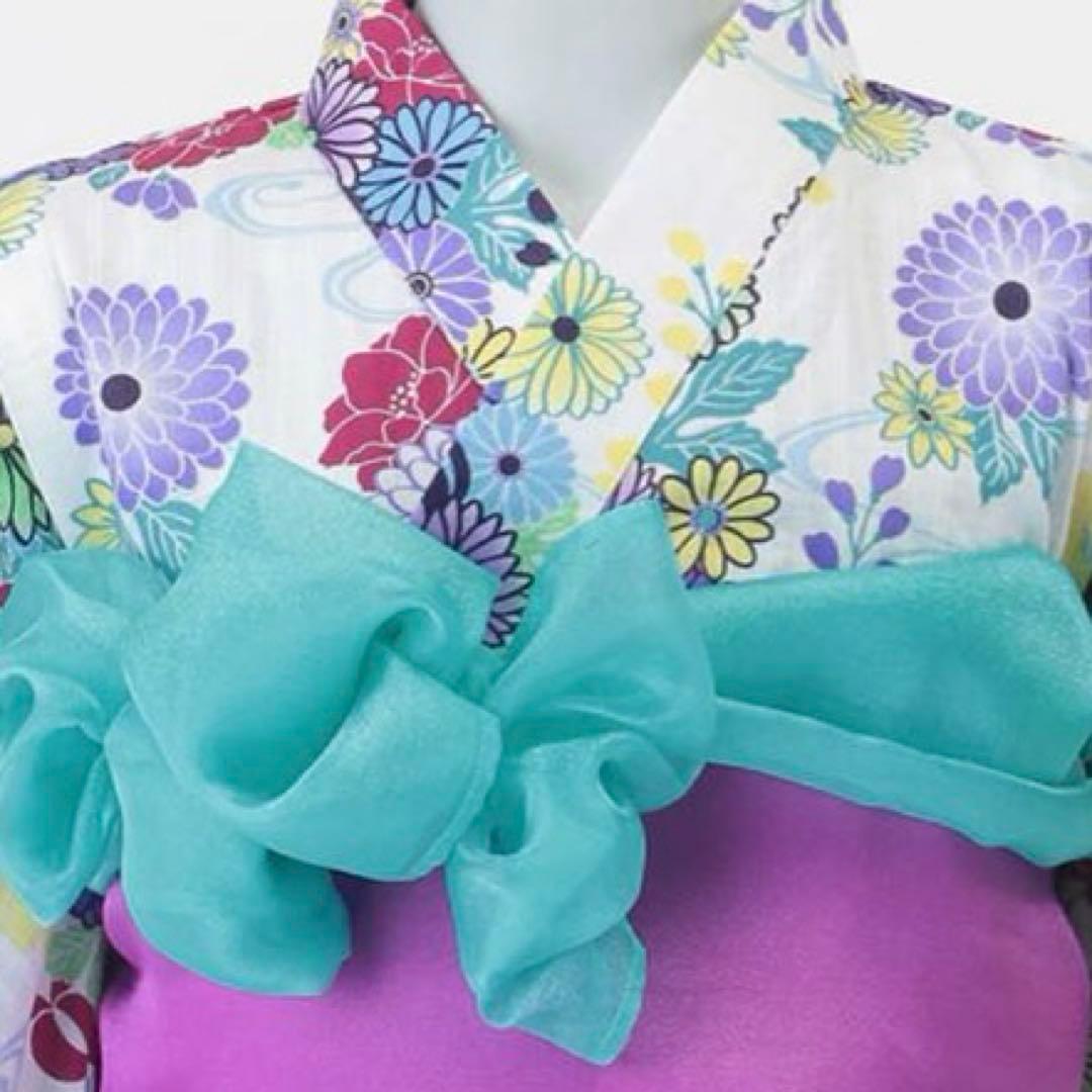 アナスイミニ　レトロ花柄浴衣　150