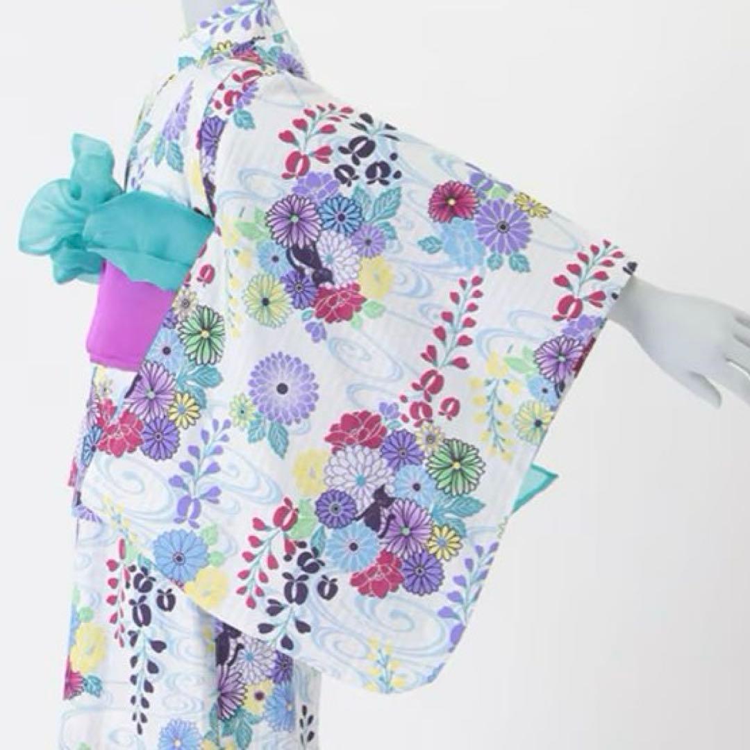 アナスイミニ　レトロ花柄浴衣　150