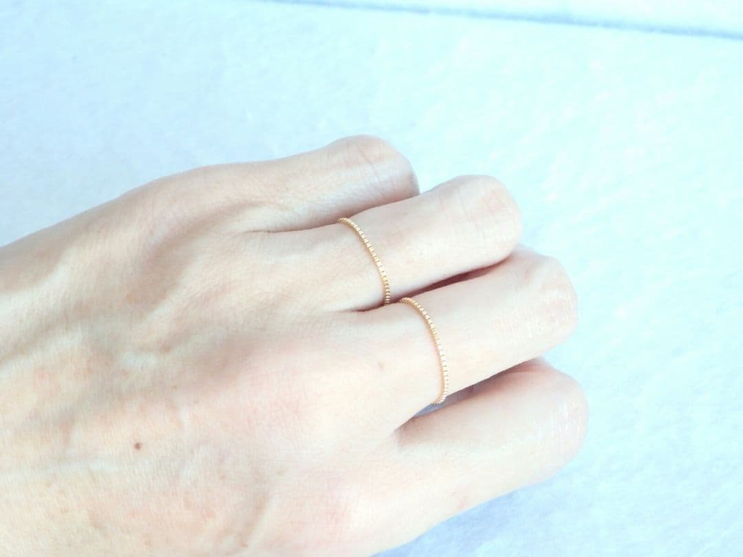 ぴっぴ　k18リング　チェーンリング　k10ブレスレット　スクリュー