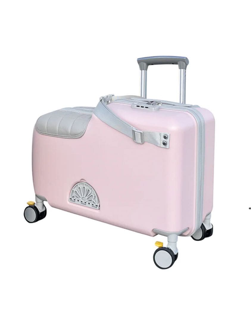 子供が乗れる キャリーケース キッズトラベル mini くすみピンク