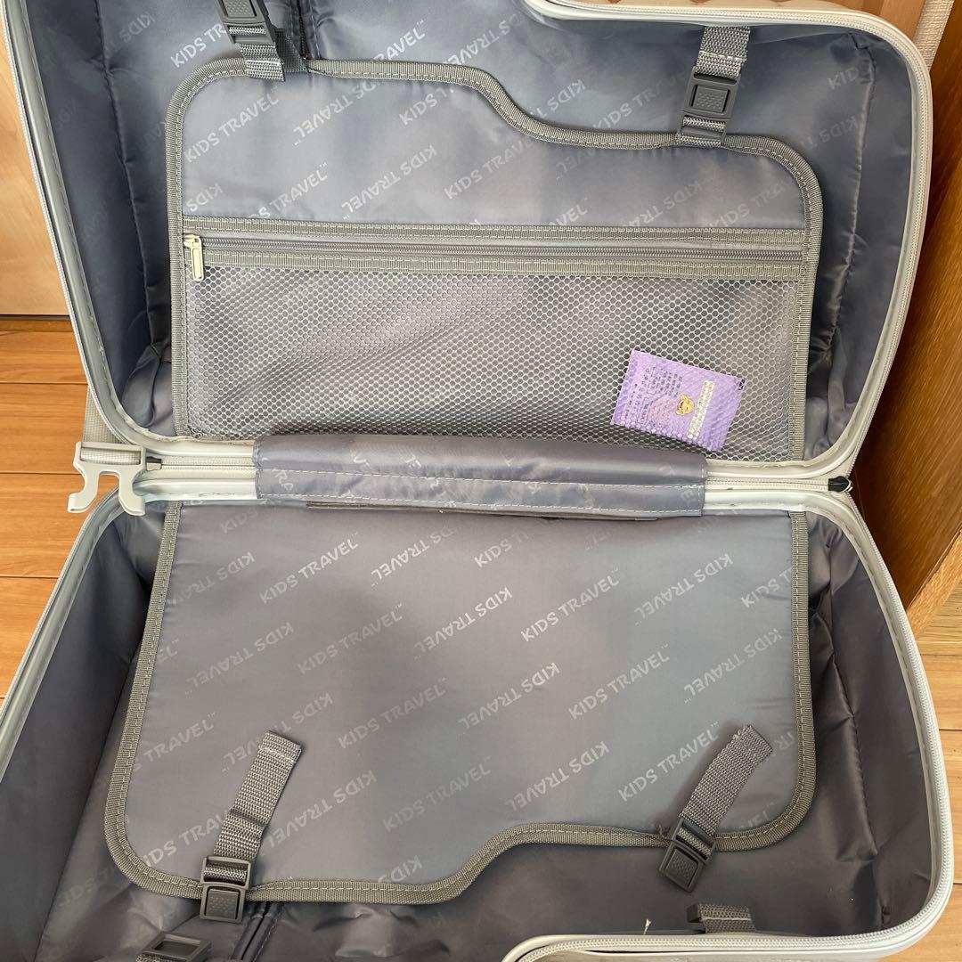 子供が乗れる キャリーケース キッズトラベル mini くすみピンク