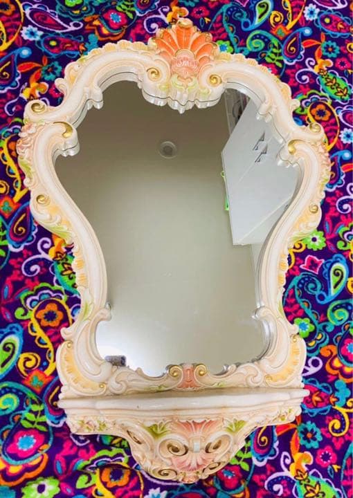 ✔︎壁掛け鏡 イタリア アンティーク 壁掛け 鏡 ミラー