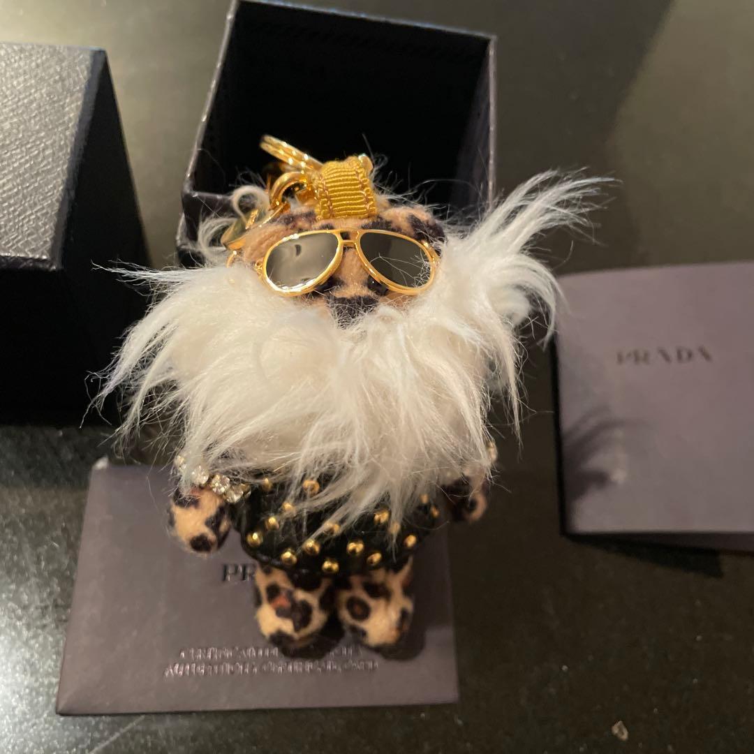 chary PRADA ヒョウ柄 ぬいぐるみキーホルダー