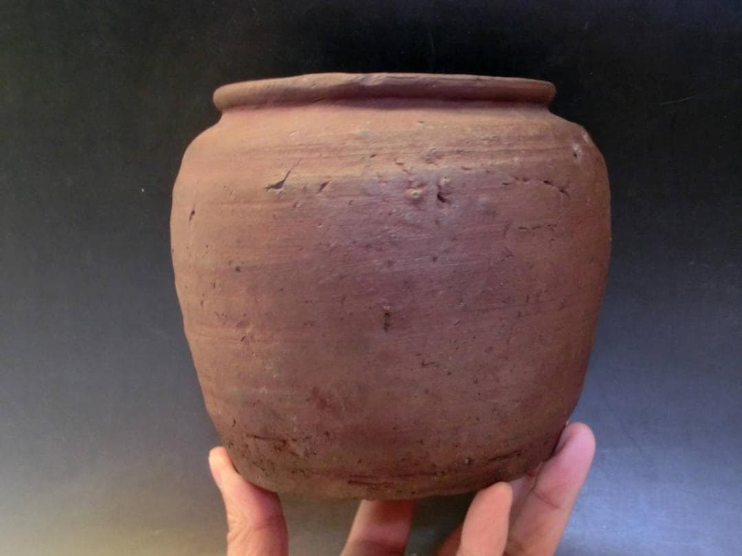 壷■古備前 船壺 古壷 お歯黒壷 鉄漿 古い甕 江戸期 古美術 時代物 骨董品■