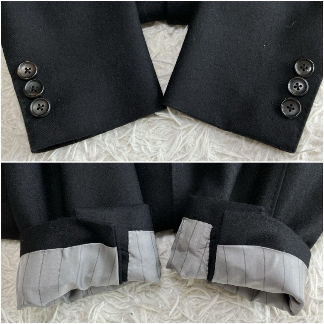 ◎極美品 タケオキクチ ドーメル 高級生地 大人コーデ 黒 シャドーロゴ M1