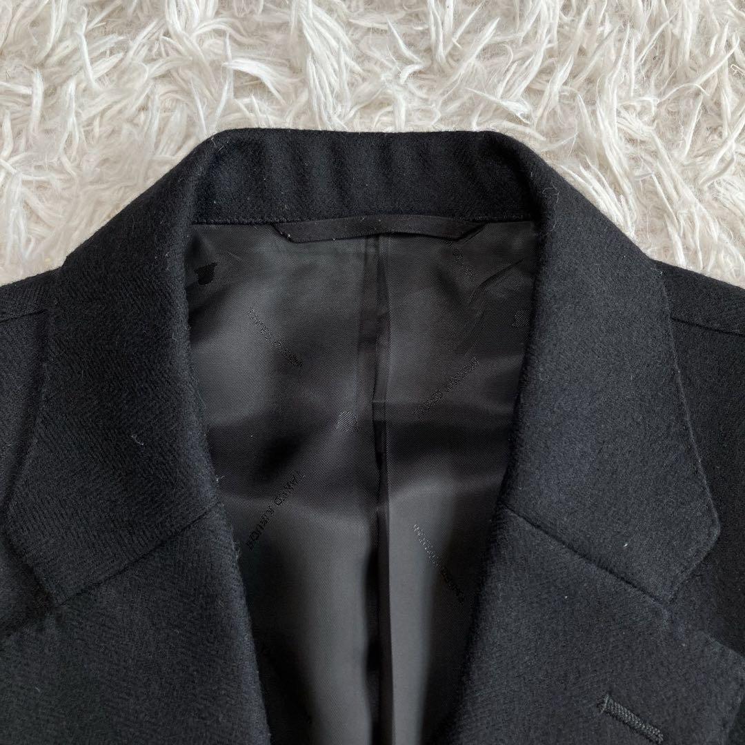 ◎極美品 タケオキクチ ドーメル 高級生地 大人コーデ 黒 シャドーロゴ M1