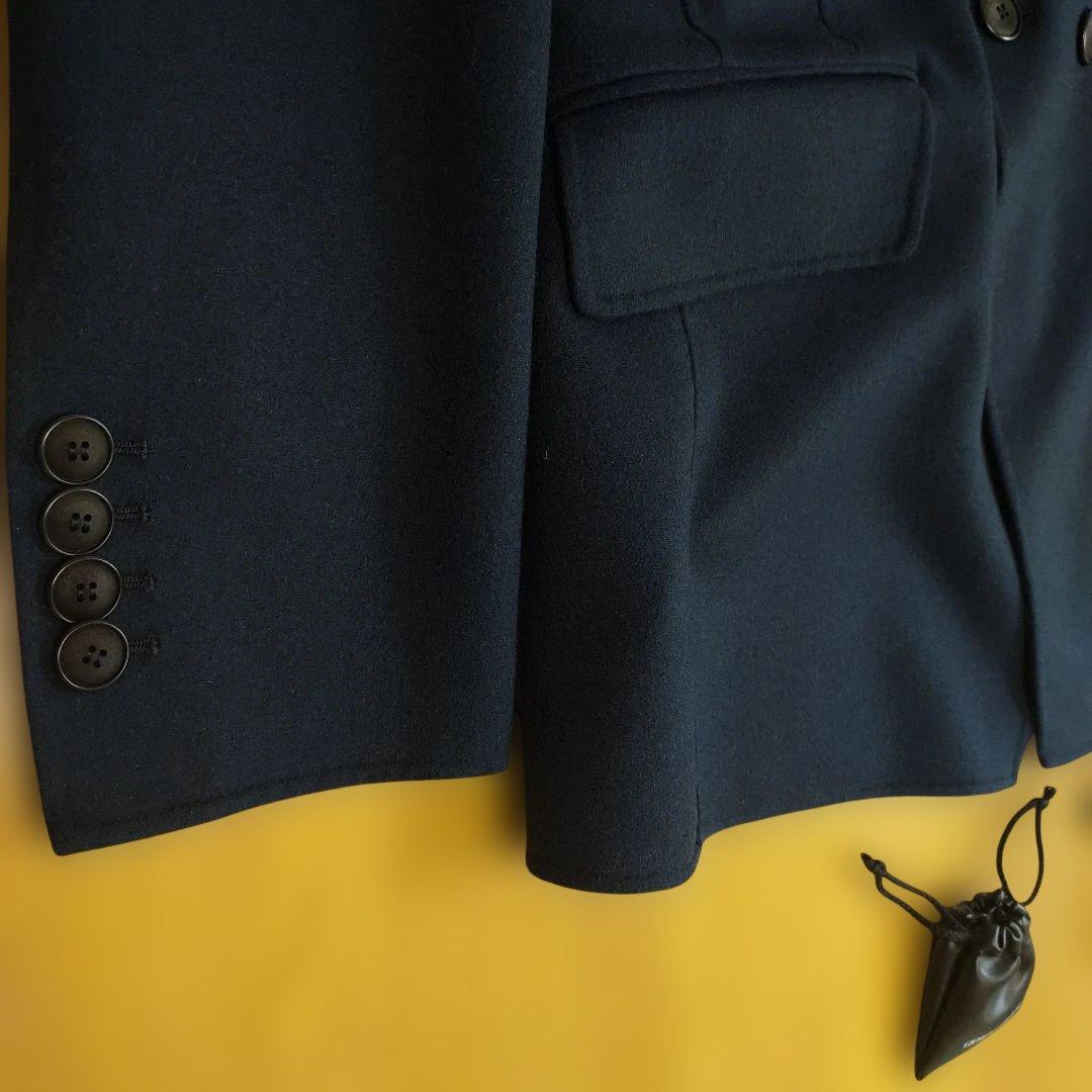 Giorgio Armani ネイビー ダブルブレストカシミヤコート　Мサイズ