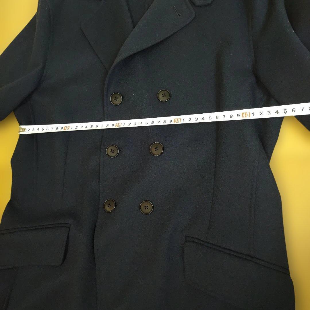 Giorgio Armani ネイビー ダブルブレストカシミヤコート　Мサイズ