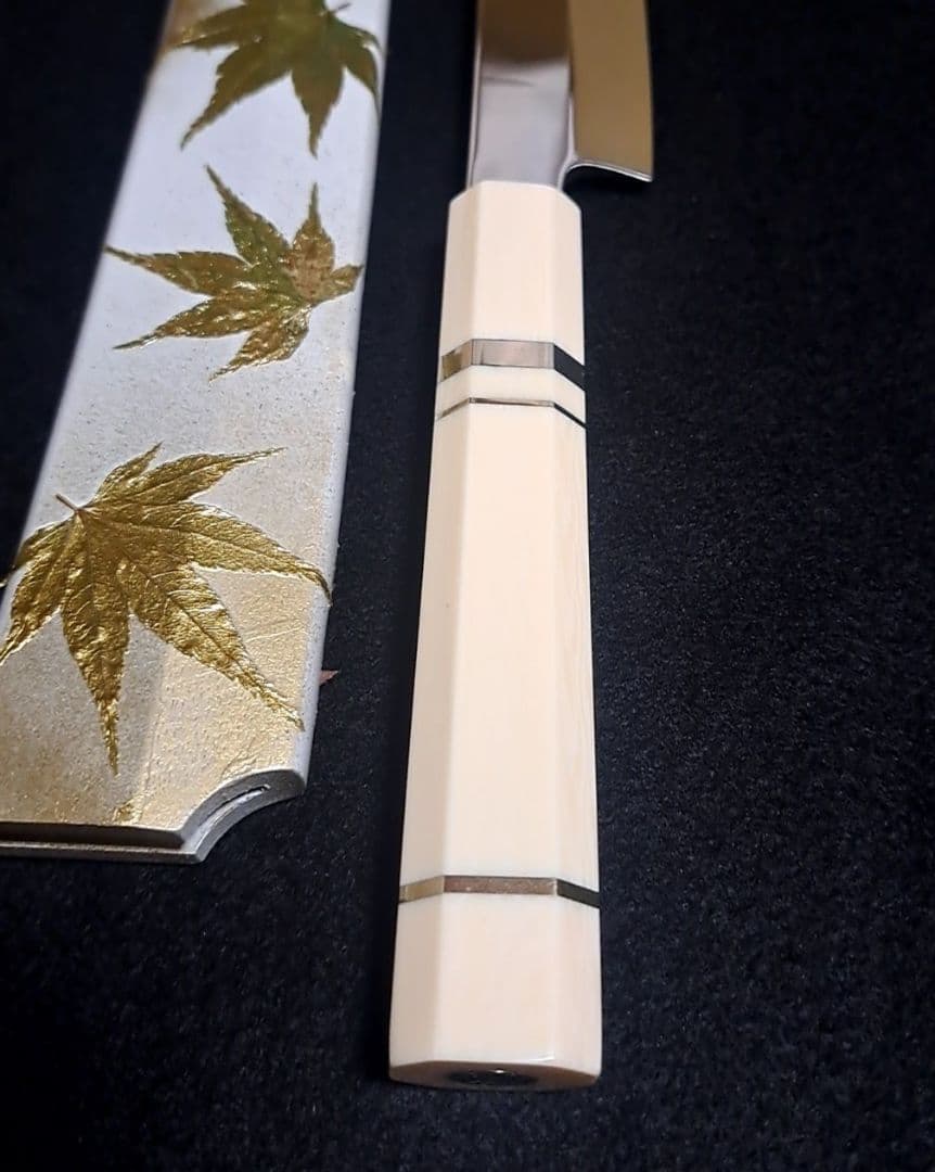 ぐ*ー様 ステン本焼 先丸 尺寸 V金10号 全鏡面仕上げ 刺身包丁 和包丁 鞘