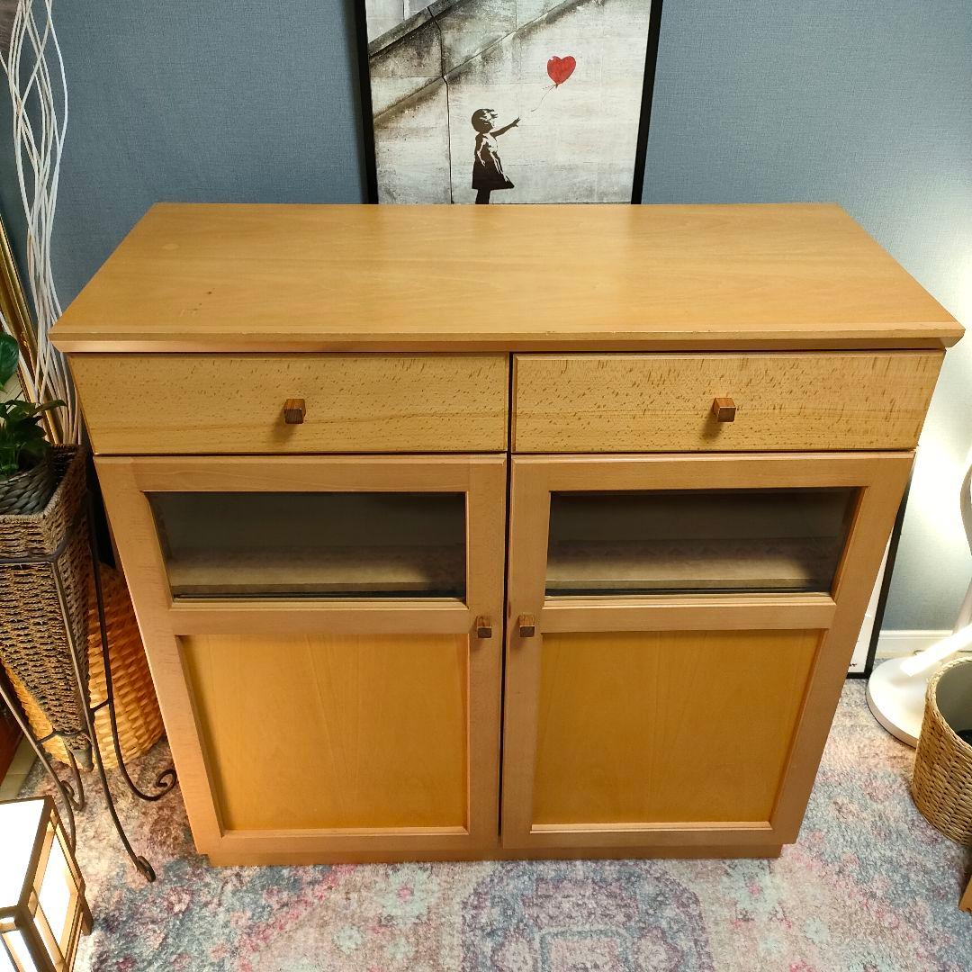 日進木工 キャビネット サイドボード ビーチ材 収納家具 飛騨家具