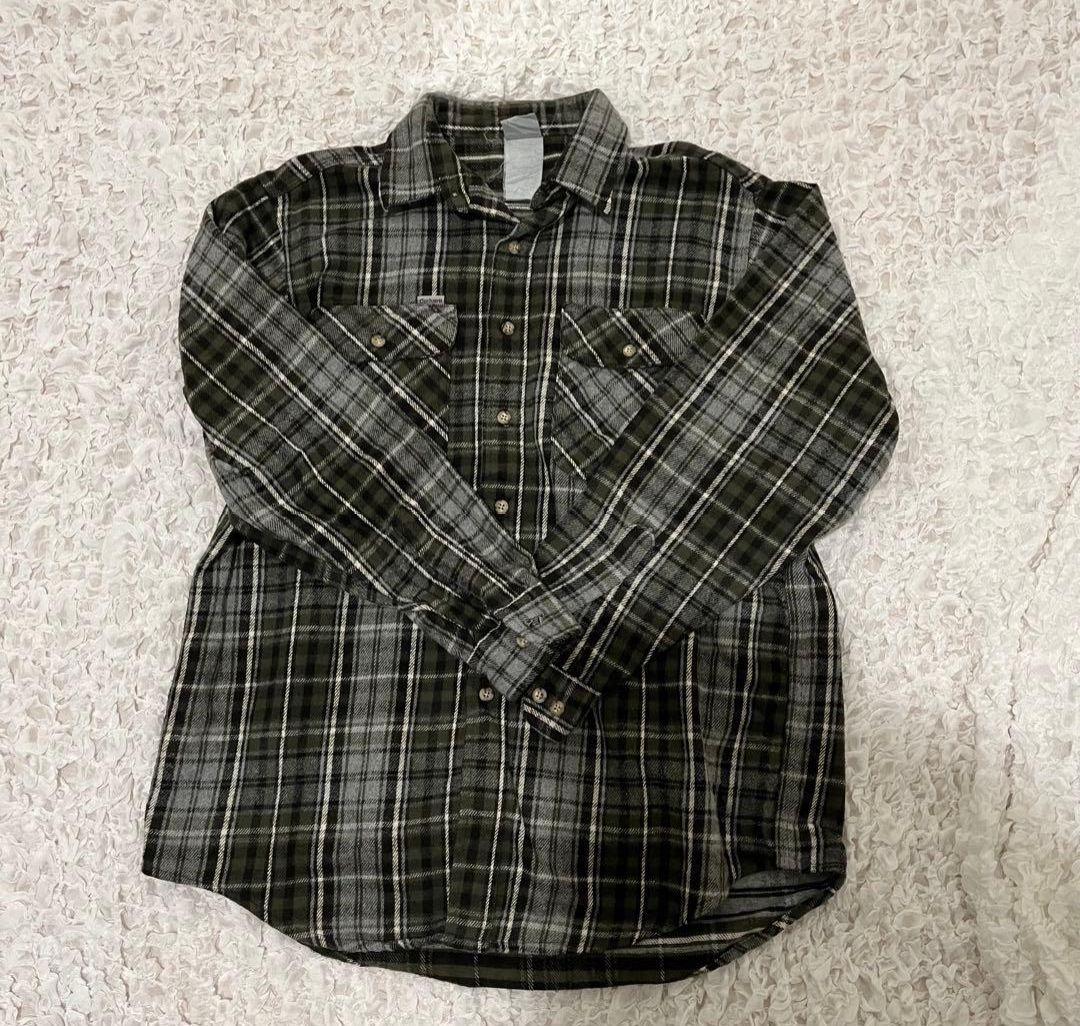 カーハート ネルシャツ メンズ M チェック ヴィンテージ 長袖シャツ 大人気