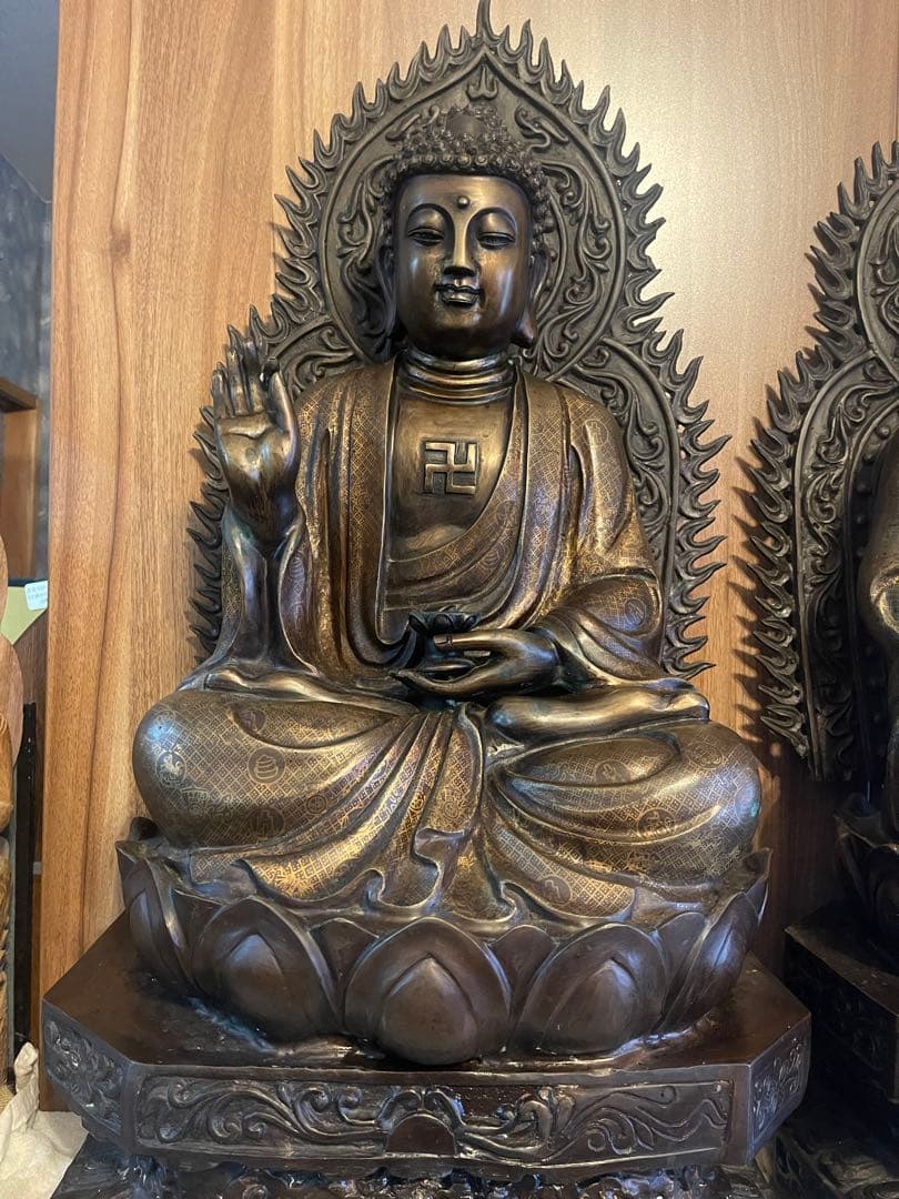 大型　仏像2体セット　青銅製