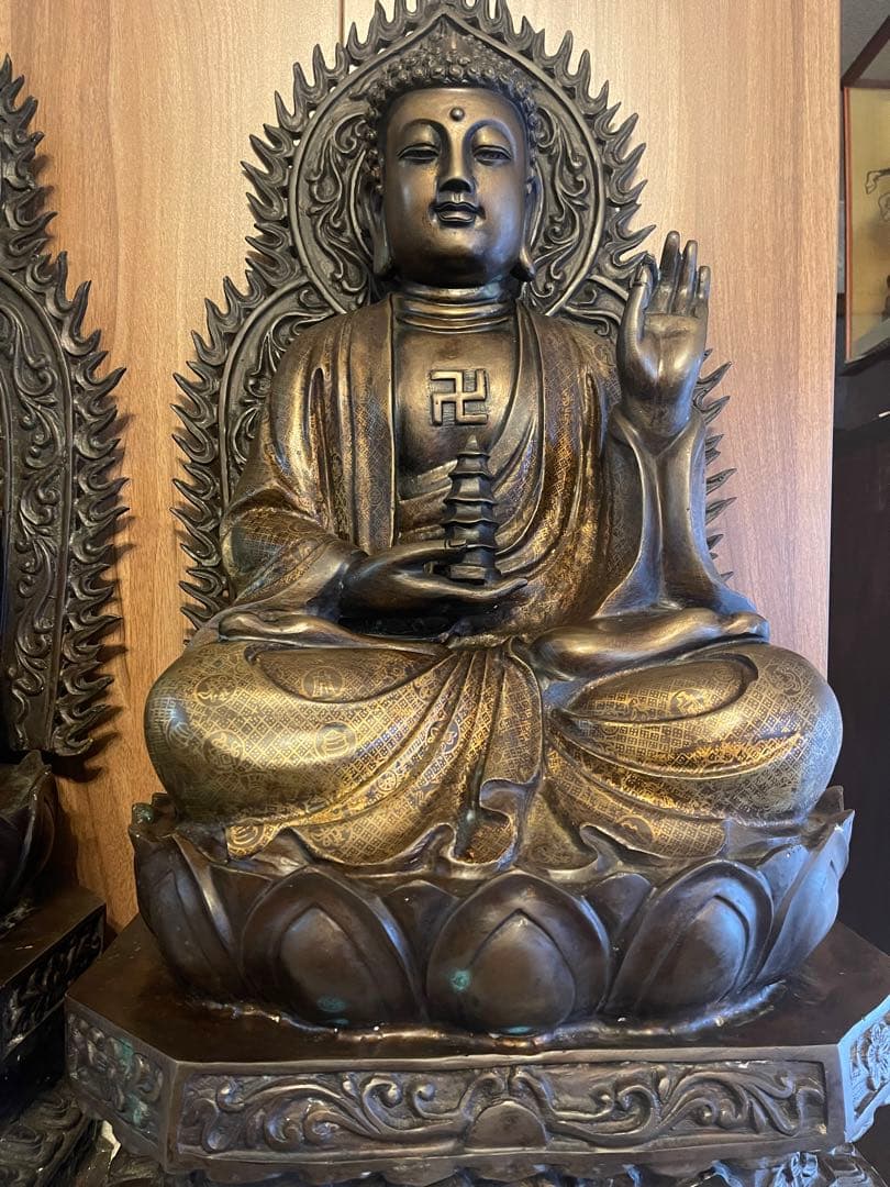 大型　仏像2体セット　青銅製