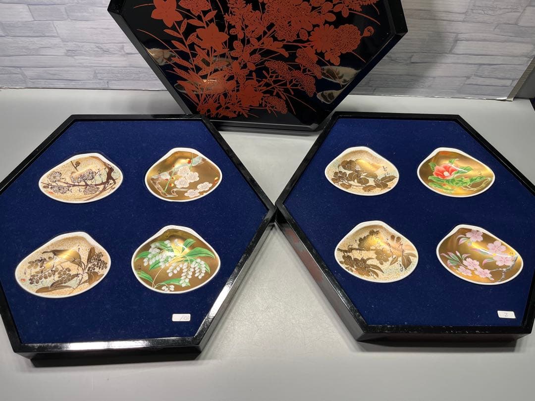 貝合わせ　貝皿　24枚(12組)入り　貝桶　六段　雛祭り