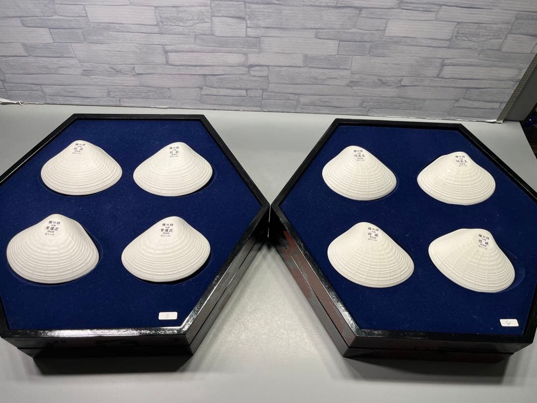 貝合わせ　貝皿　24枚(12組)入り　貝桶　六段　雛祭り