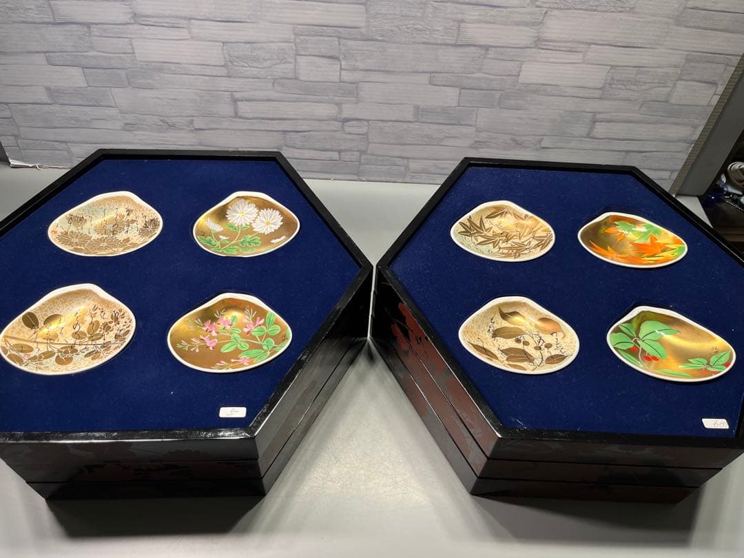 貝合わせ　貝皿　24枚(12組)入り　貝桶　六段　雛祭り