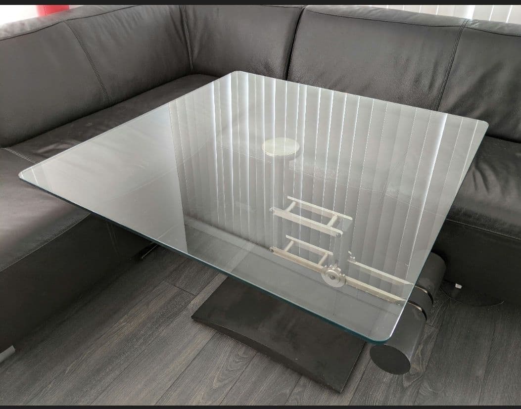 NAOS PAPILLON IDC 大塚家具 昇降 ガラステーブル