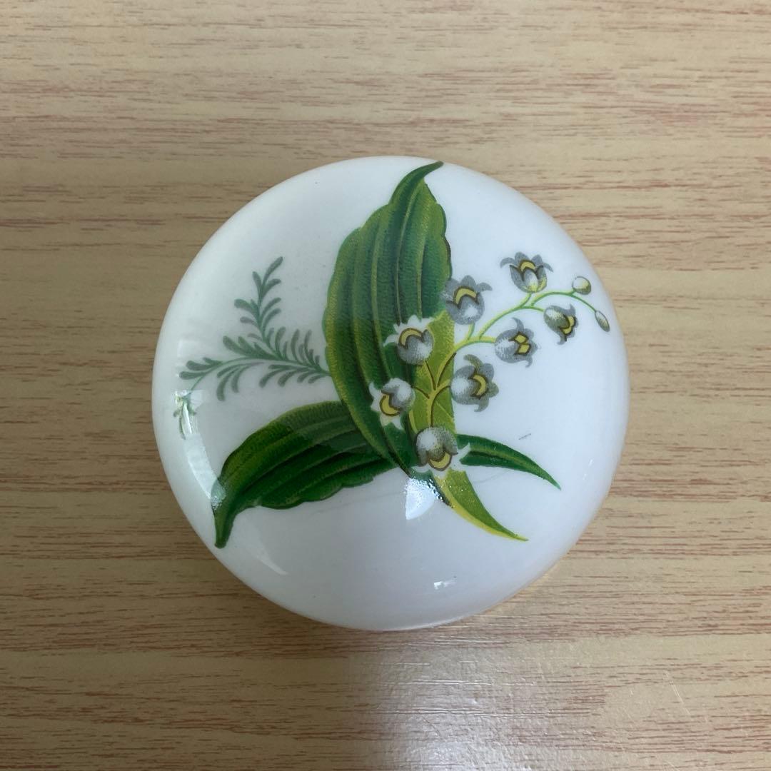 イギリス　ハマースレイ　すずらん　ジンジャージャー　ティーキャディ　約15cm