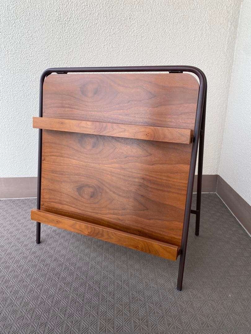 吉桂 天然木 メッセージ＆CDラック スタンディングフレーム 2段木製ラック