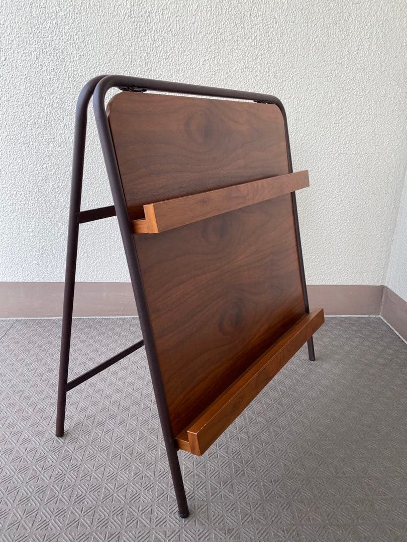 吉桂 天然木 メッセージ＆CDラック スタンディングフレーム 2段木製ラック