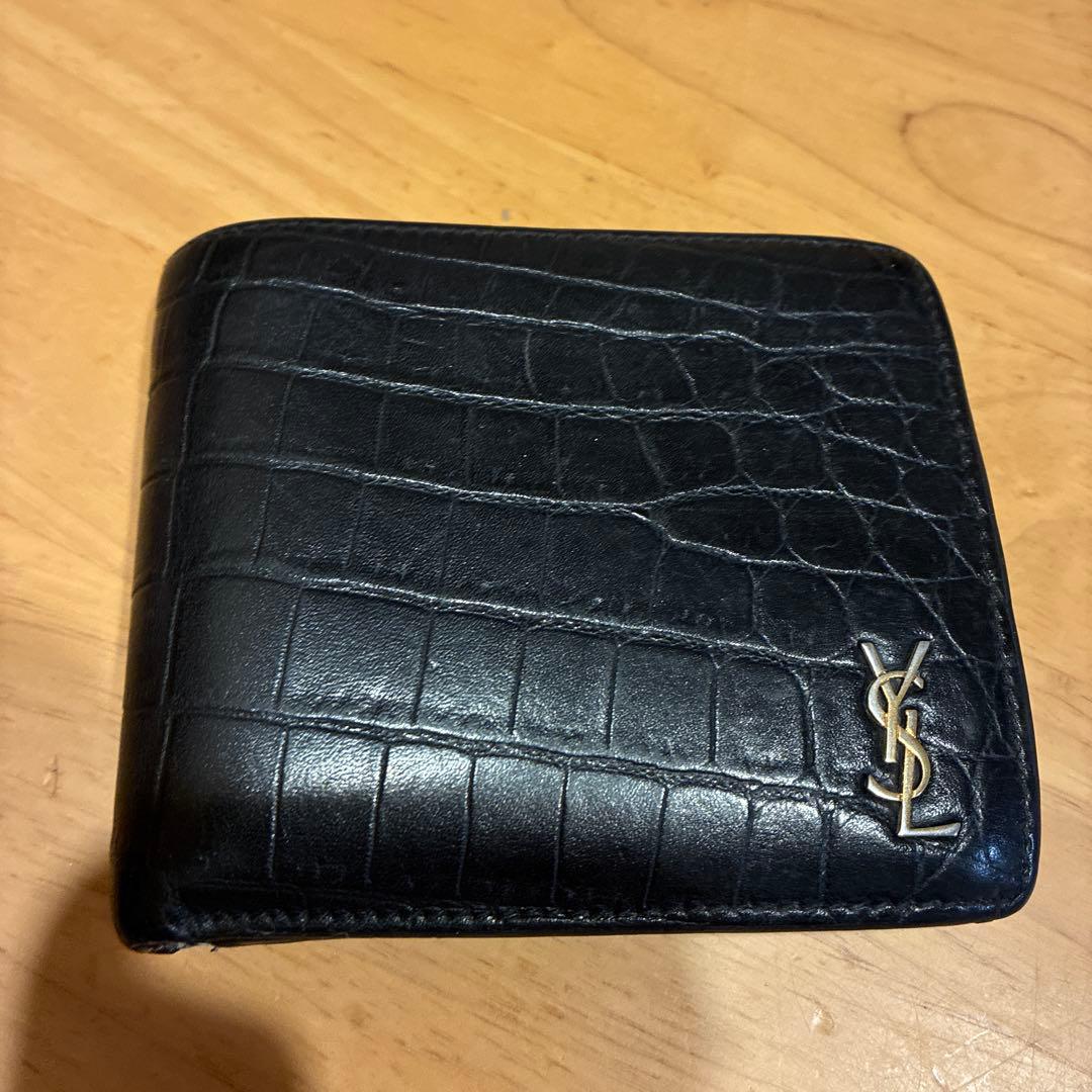 SAINT LAURENT 二つ折り財布 黒