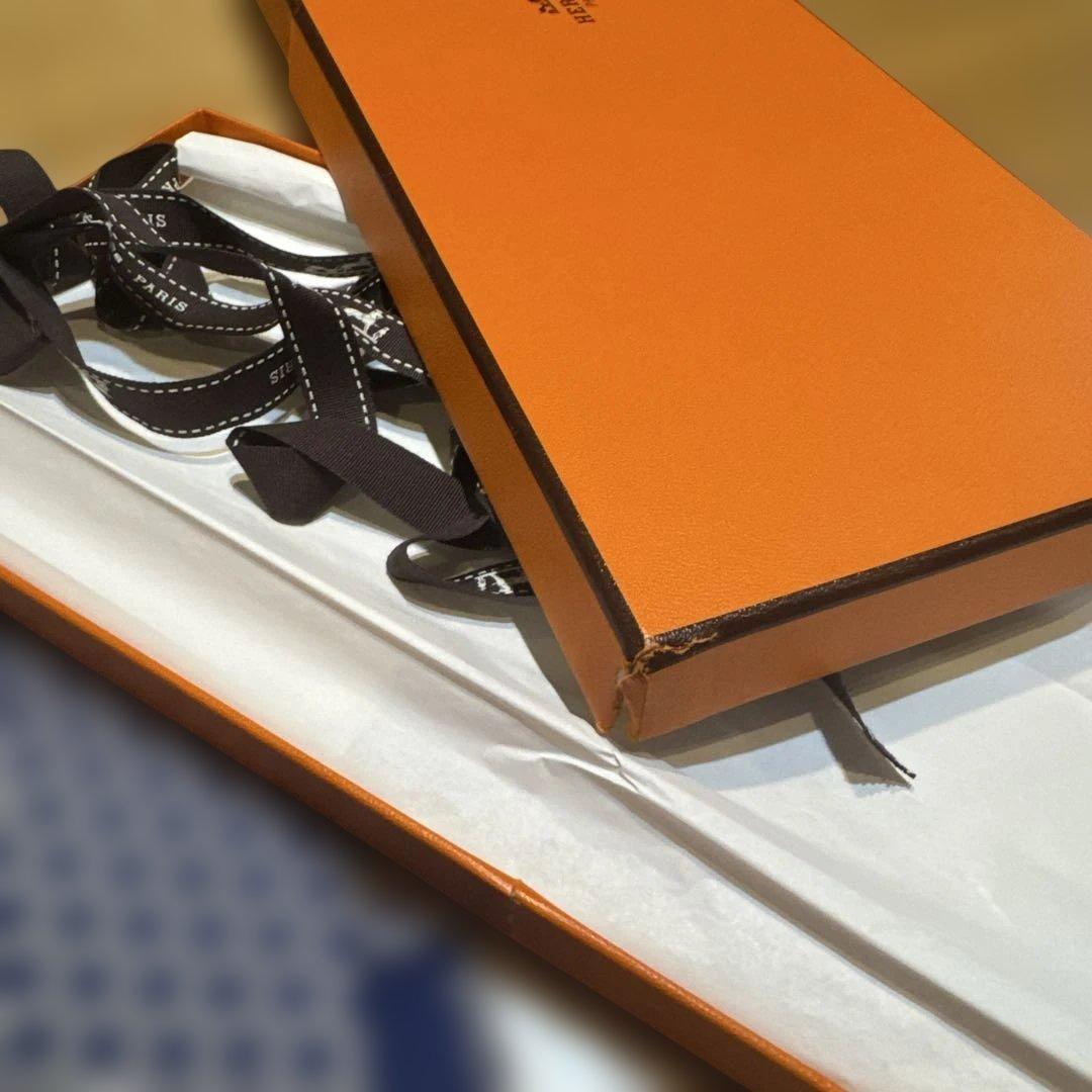 【値下】HERMES ネクタイ ネイビー 幾何学模様