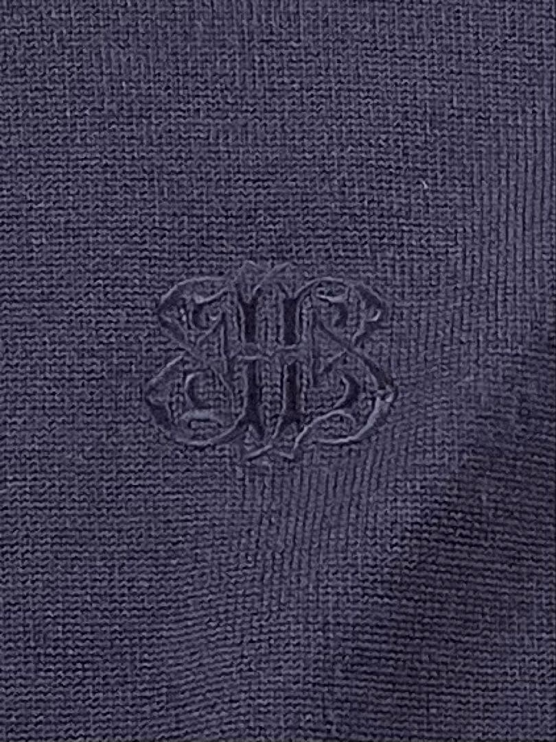 【バーバリー】Burberrys クルーネックウールニット　イニシャル刺繍