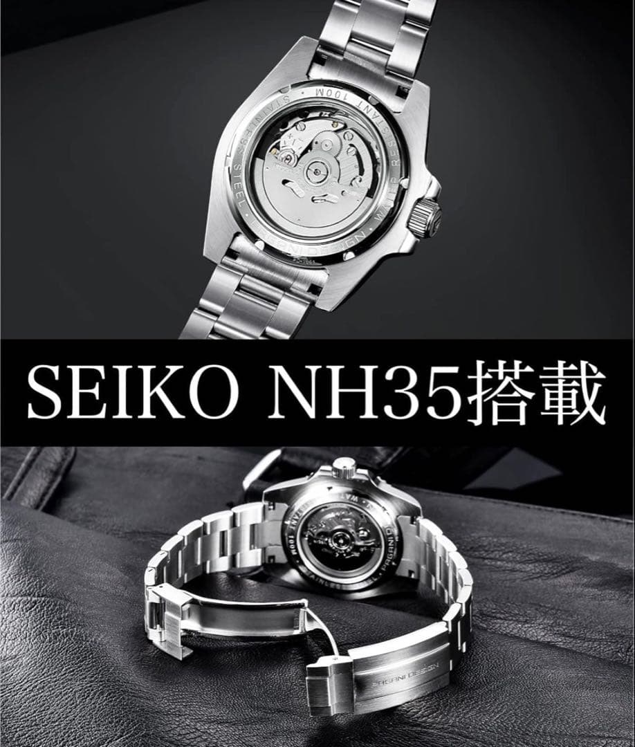 PAGANI DESIGN 自動巻き腕時計 黒