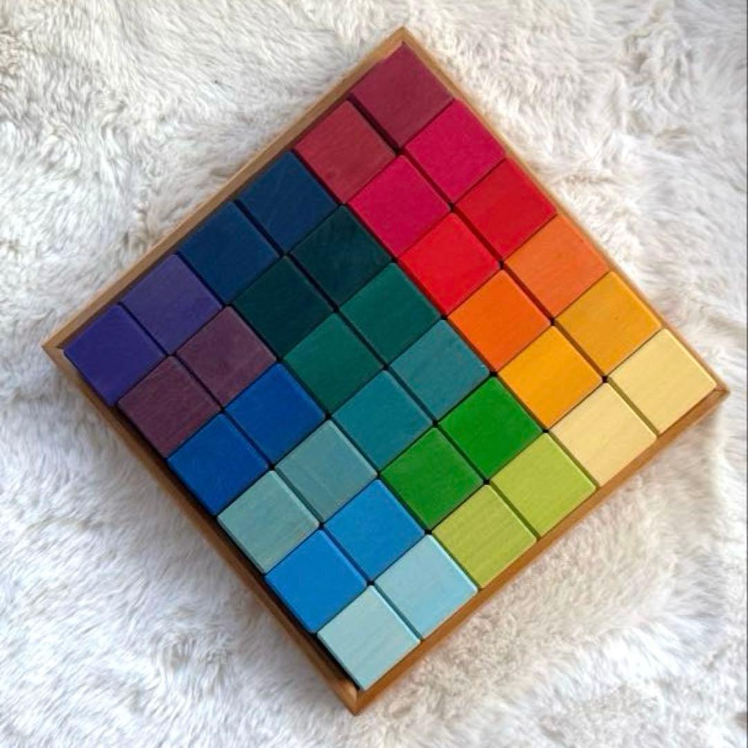 グリムス カラフル木製ブロック 知育玩具
