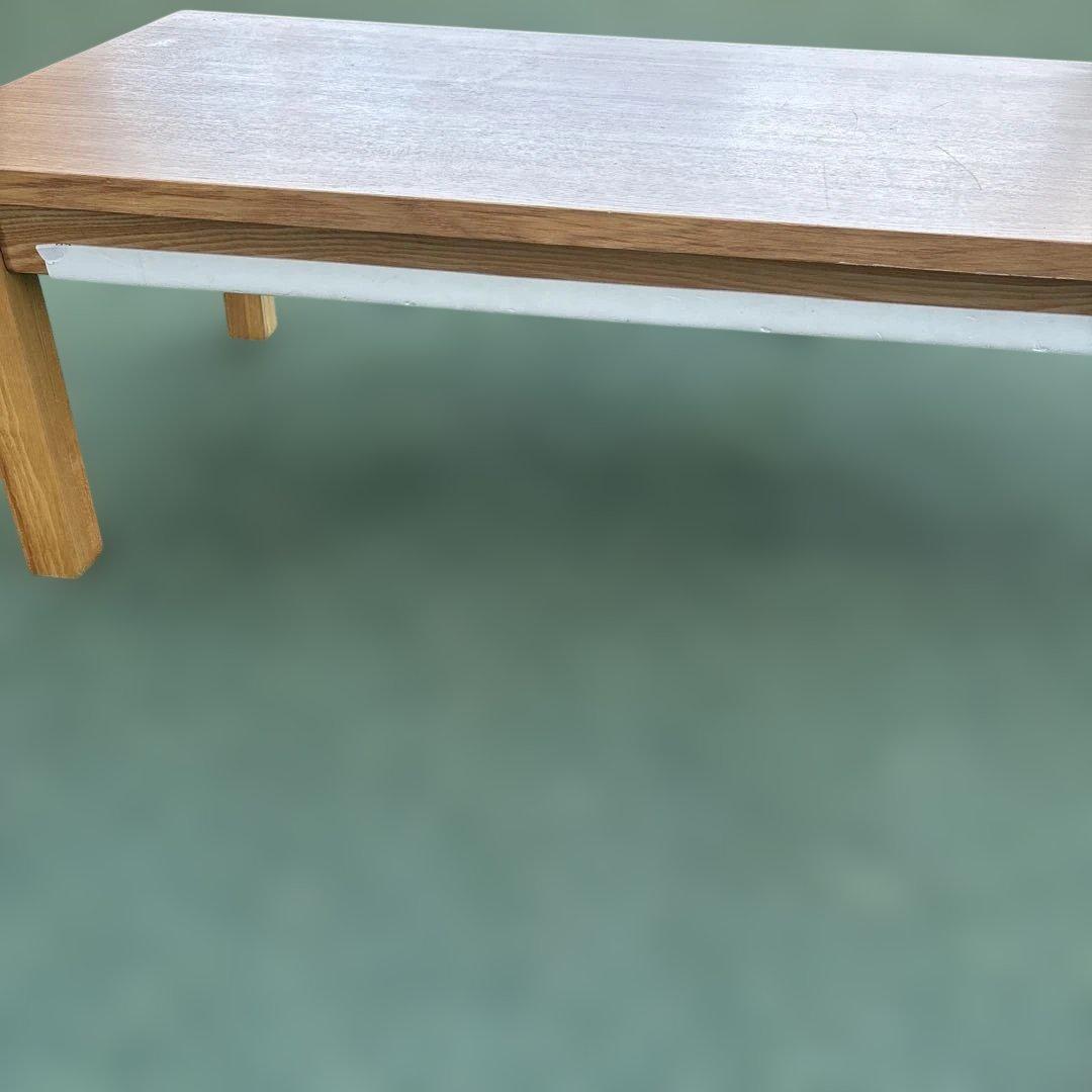 無印良品 木製 ローテーブル 引き出し付き タモ材 120cm