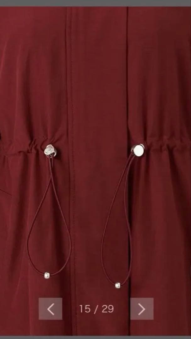 ぐるけん 他の方の購入お断り バーガンディ フード付き ロングコート