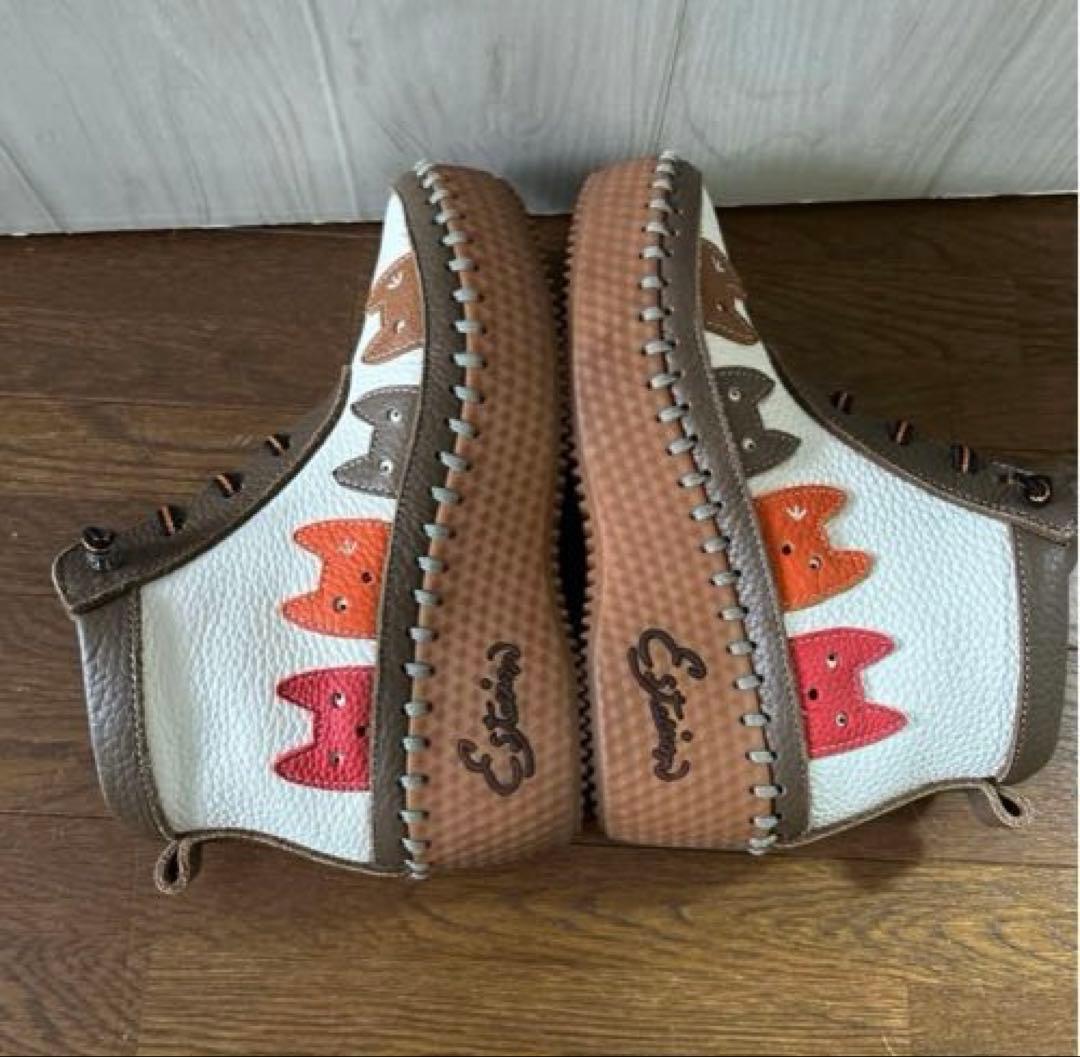 エスタシオン アニマルパッチワーク厚底スニーカー 春 ネコ