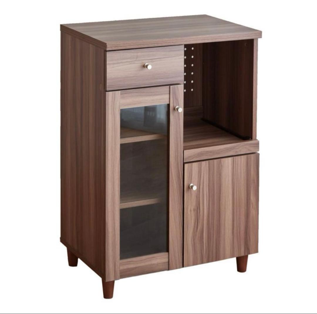 レンジ台 レンジラック キッチン 収納 食器棚 Aria ブラウン　i1