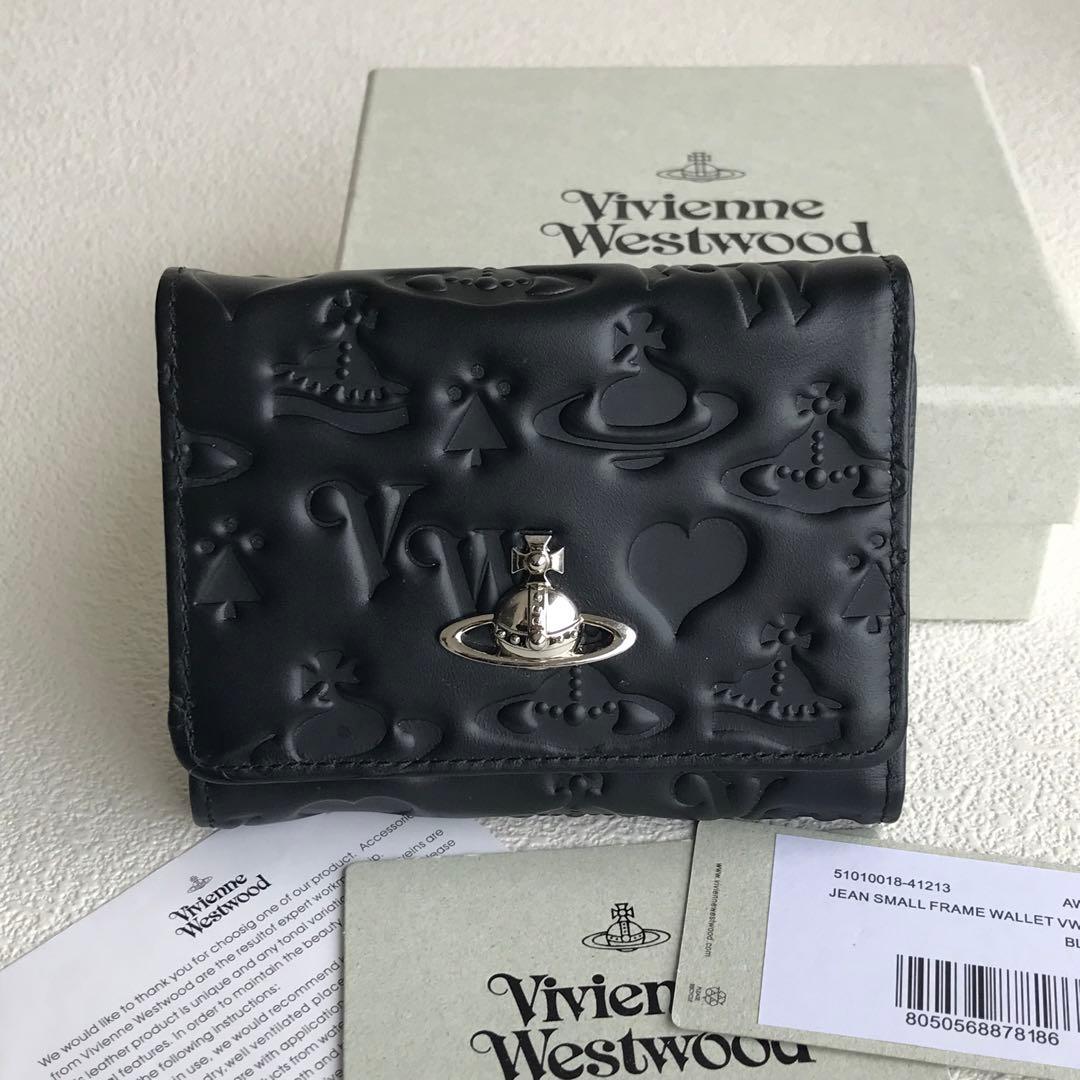 Vivienne Westwood がま口三つ折り財布 ブラック