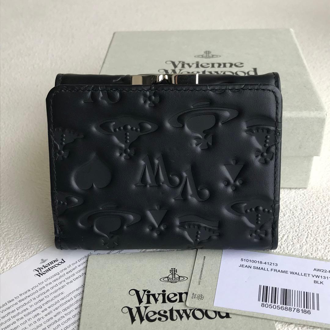 Vivienne Westwood がま口三つ折り財布 ブラック