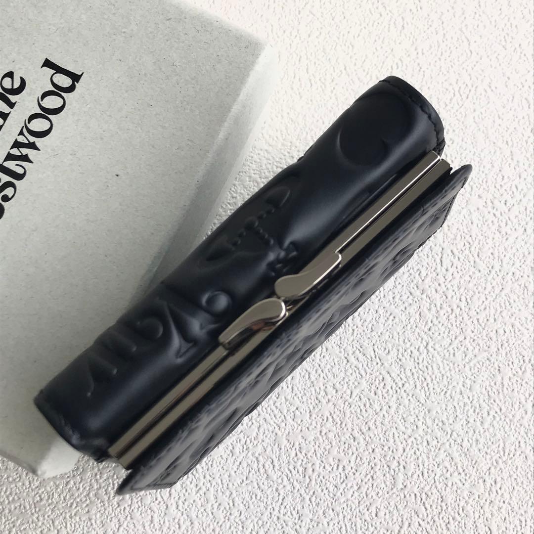 Vivienne Westwood がま口三つ折り財布 ブラック