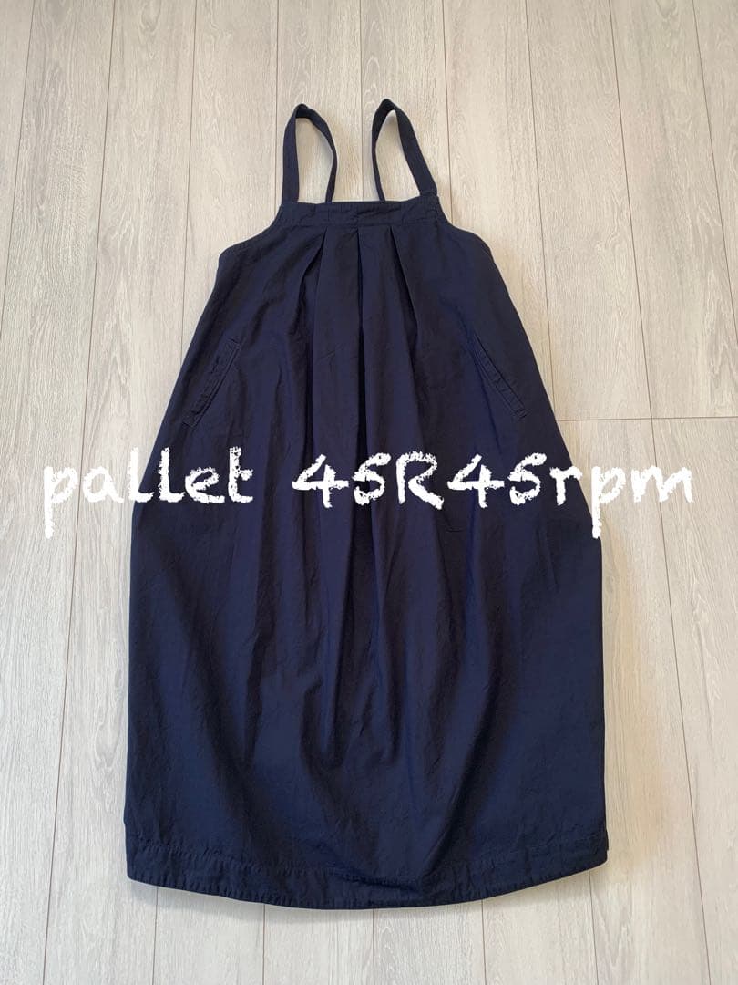 45R45rpm 本日最終日薄バックサテンのタックタック ドレス