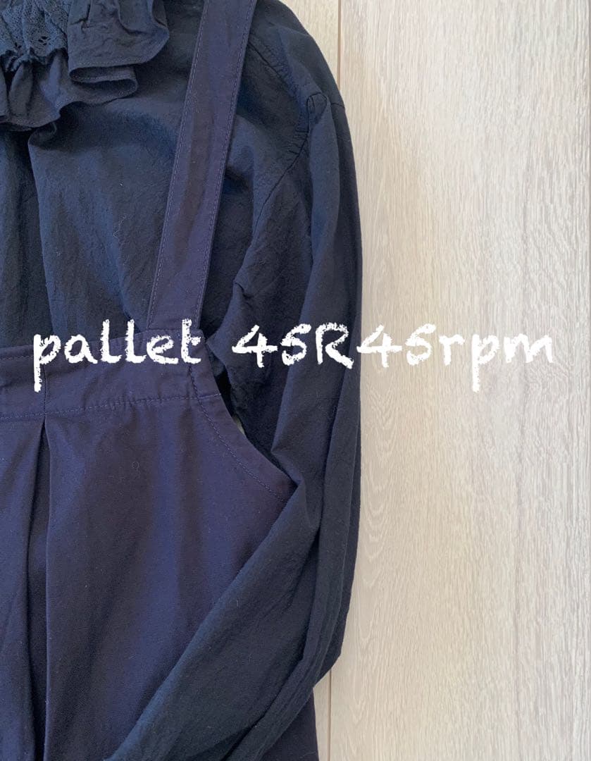 45R45rpm 本日最終日薄バックサテンのタックタック ドレス