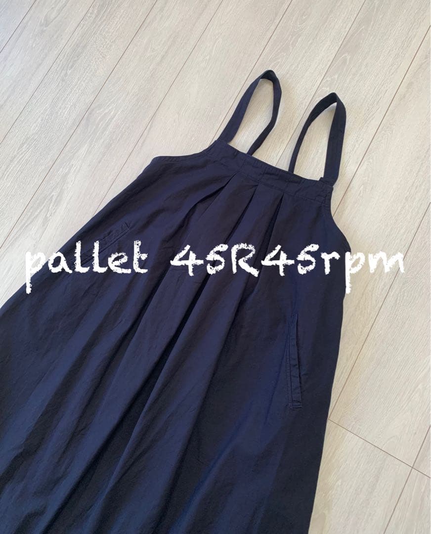 45R45rpm 本日最終日薄バックサテンのタックタック ドレス