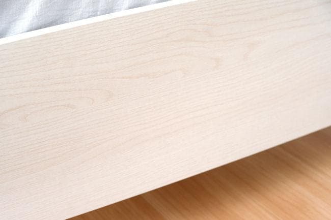 ３段階高さ調節可能宮棚コンセント付ベッドフレームすのこベッド（セミダブル）906