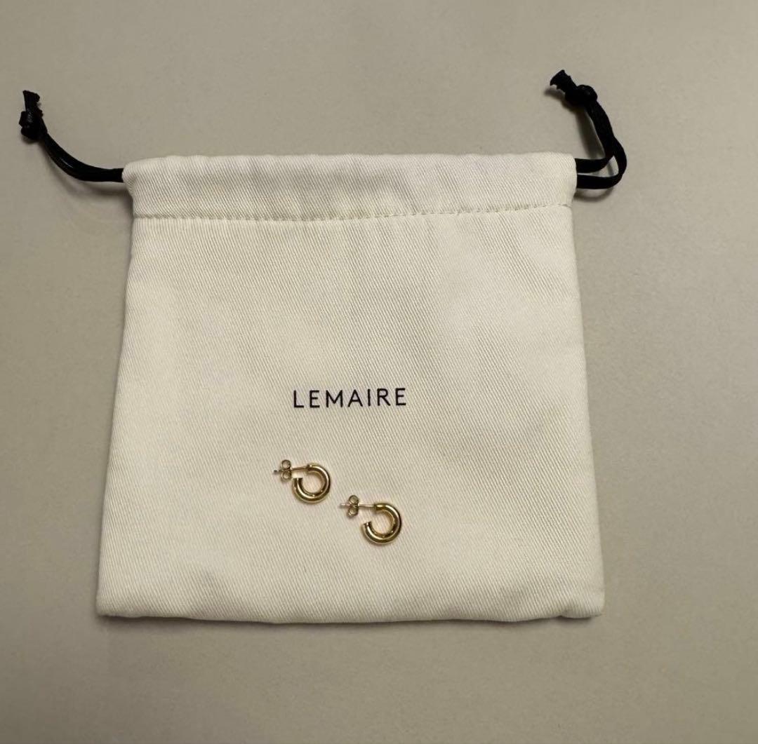 LEMAIRE ゴールド フープピアス