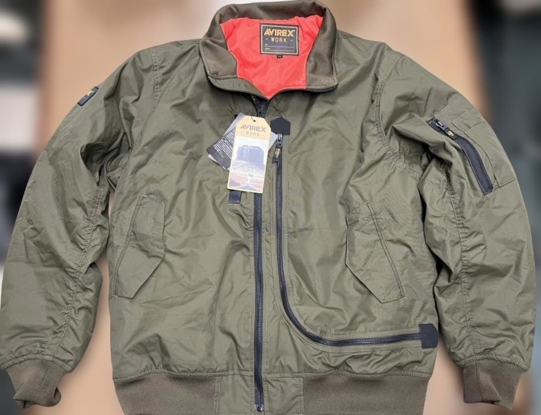 新品未使用AVIREX WORK AV501 防寒ジャケット LL グリーン