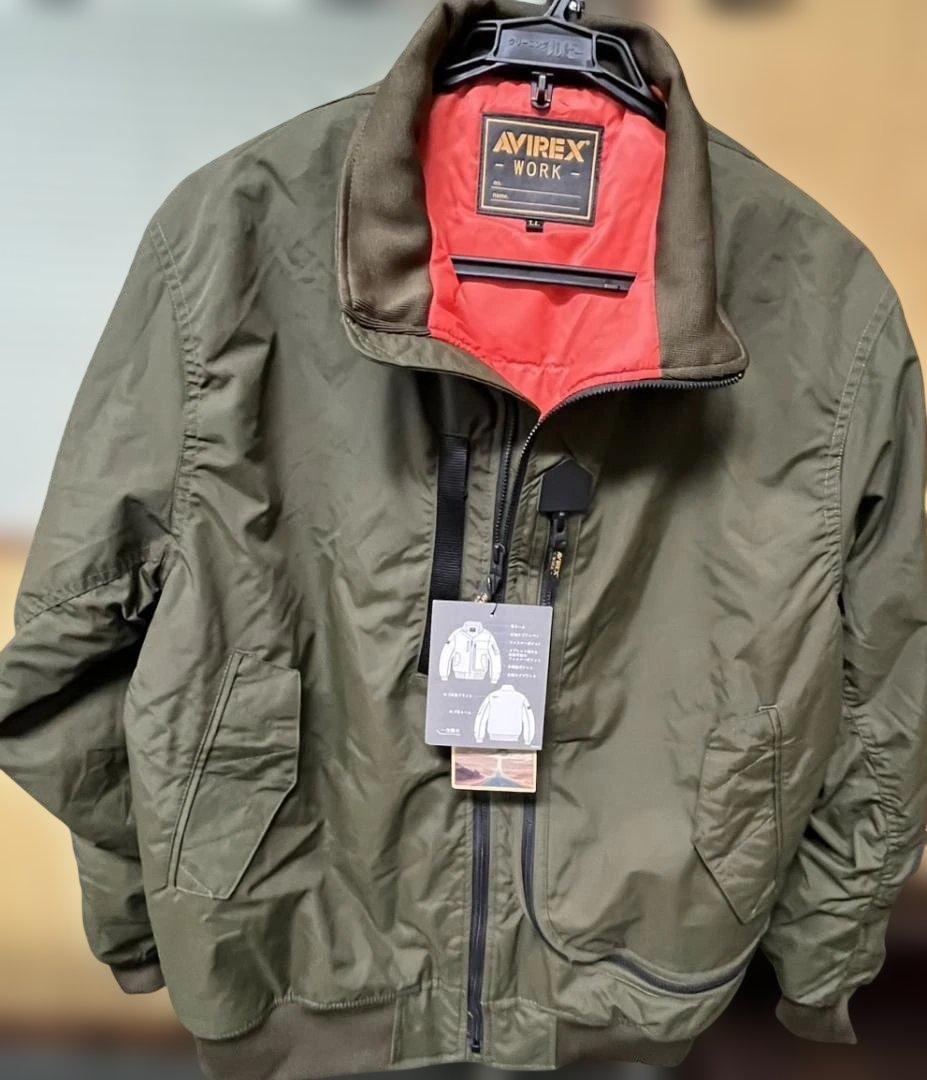 新品未使用AVIREX WORK AV501 防寒ジャケット LL グリーン