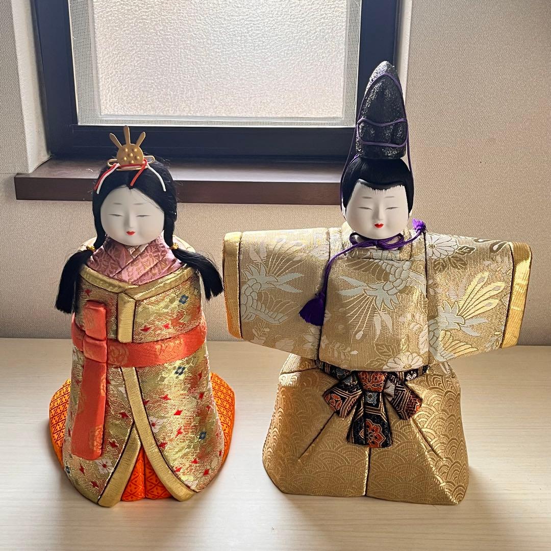 東芸芳山　きめこみ人形　木目込み雛人形　立ひな　桃山　ひな祭り　雛飾り　レトロ