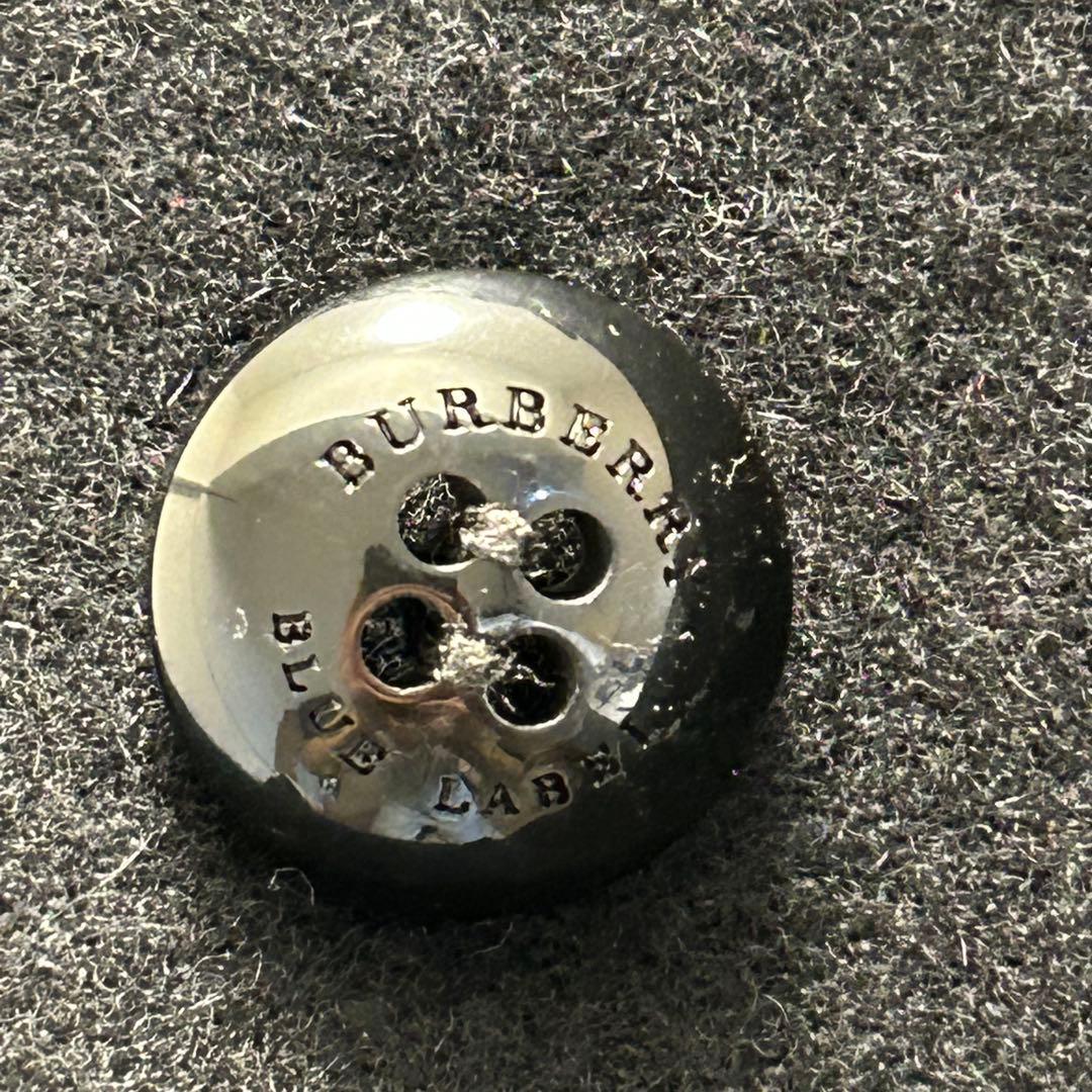 バーバリーブルーレーベル ロングコート ダブル アンゴラ混 ノバチェック 38